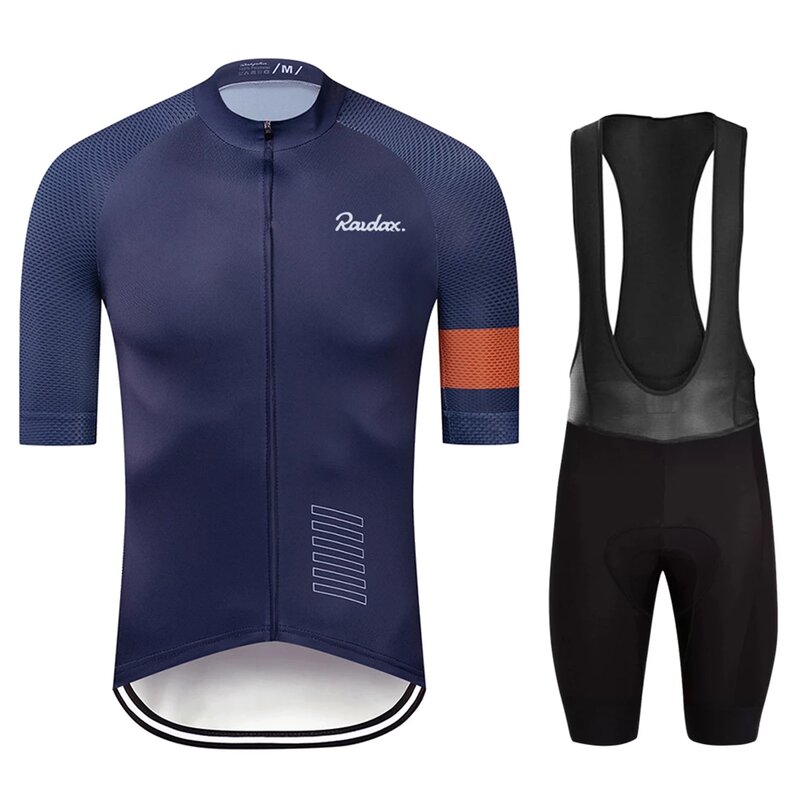 Raudax-Conjunto de Jersey de Ciclismo para hombre, ropa de bicicleta de manga corta, Maillot de triatlón, verano, 2021