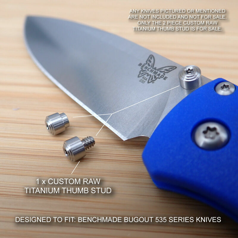 Accesorios para cuchillos plegables, juego de tachuelas para pulgar, de titanio personalizado para cuchillo Benchmade Bugout 535