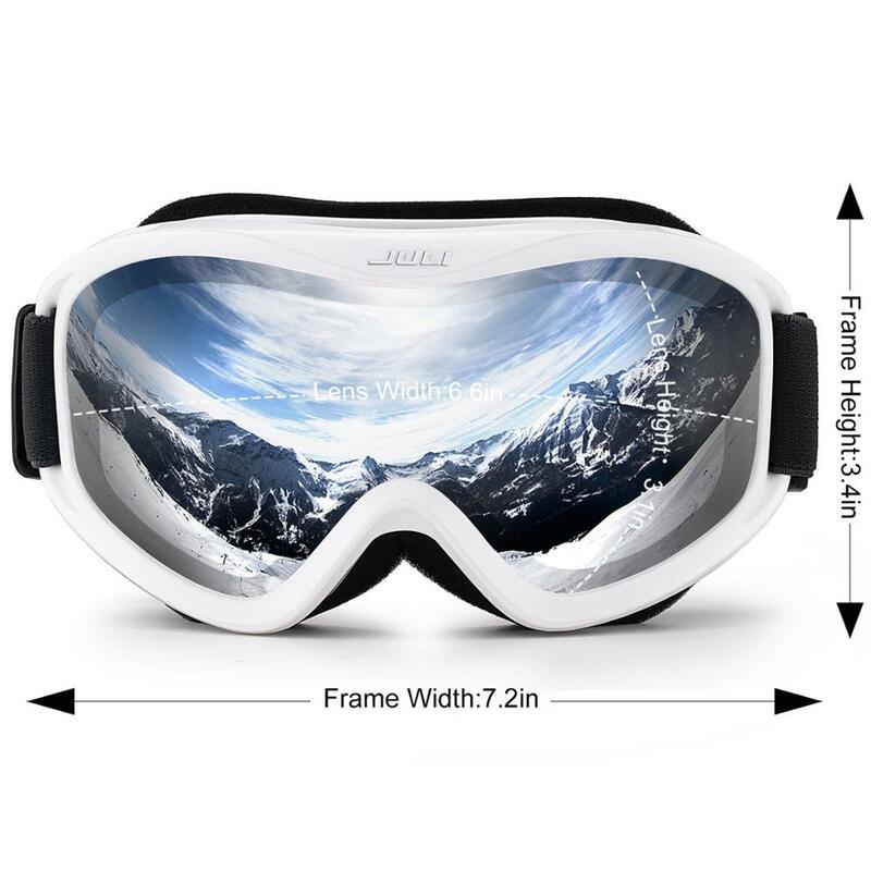 Kacamata Ski Profesional Merek MAXJULI Kacamata Ski UV400 Lensa Lapisan Ganda Lensa Anti-kabut Ski Kacamata Salju Pria Wanita