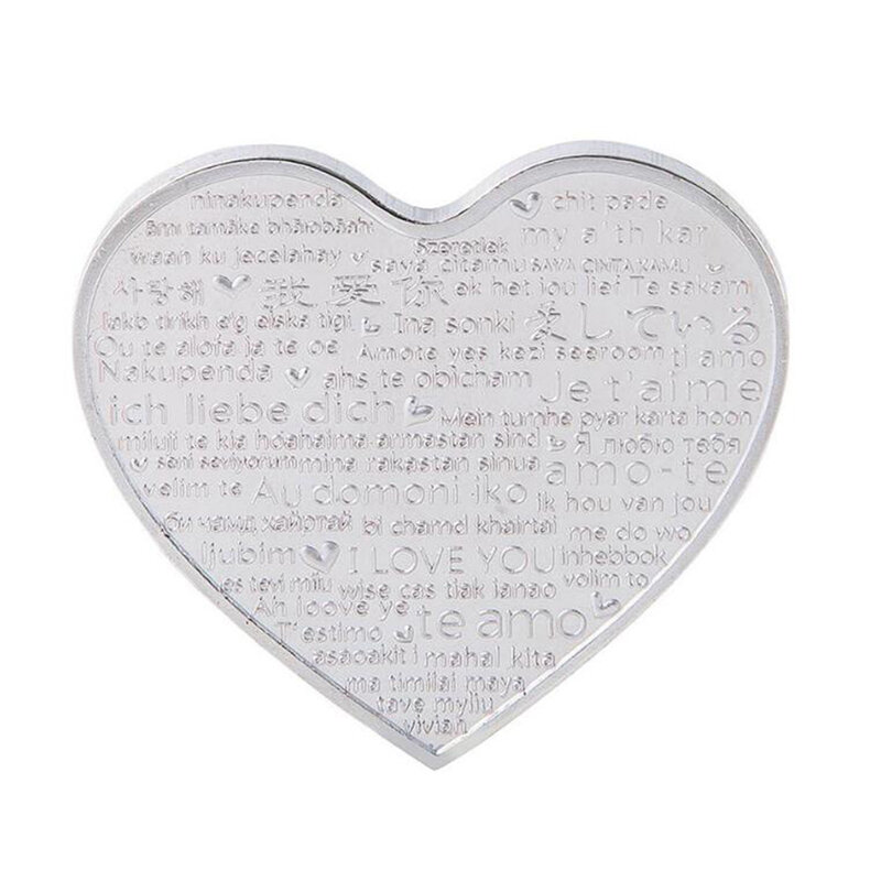วาเลนไทน์เหรียญที่ระลึกเหรียญหัวใจ Rose I Love You Valentine ของที่ระลึกงานแต่งงาน Decor เก็บของที่ระลึก