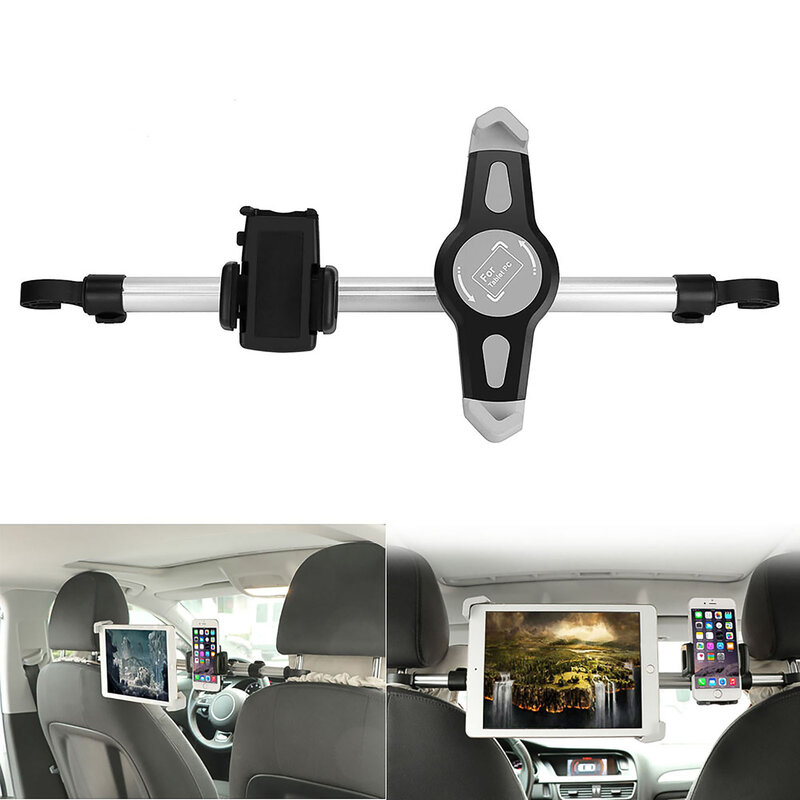 Suporte de carro para tablet, rotação universal, 7 a 10 polegadas, para banco traseiro, montagem de apoio de cabeça