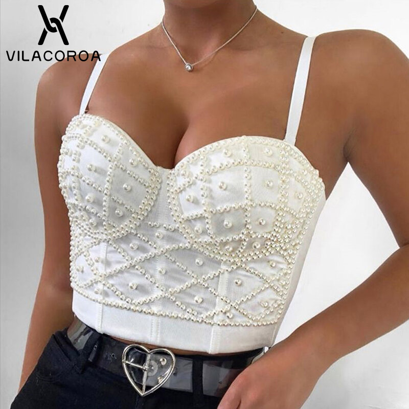 Corset Gothic sexy Camisole Top Women Solid Fashion High Waist Slim Crop Top Woman Party Temperament Commute Camisole Tube Top