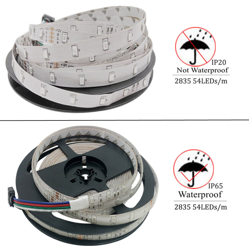 Tira de luces LED con Bluetooth, cinta Flexible de 20M RGB 5050 SMD, resistente al agua, luz LED RGB, 5M, 10M, cinta de diodos, Control de 12V CC