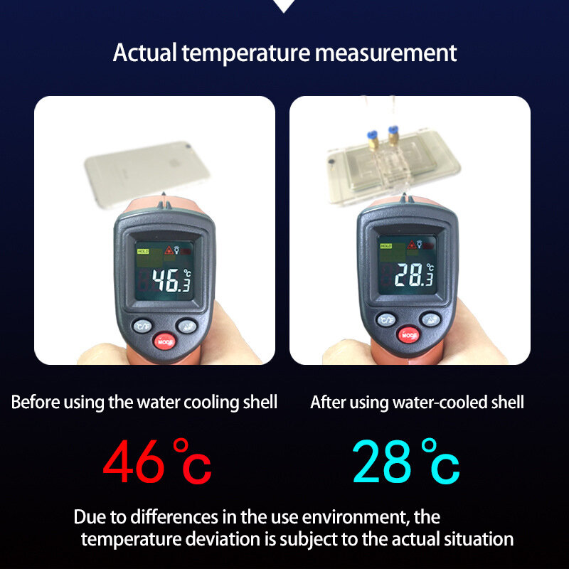 Radiador de refrigeração de água para celular, radiador portátil ajustável para celular iphone samsung 5g