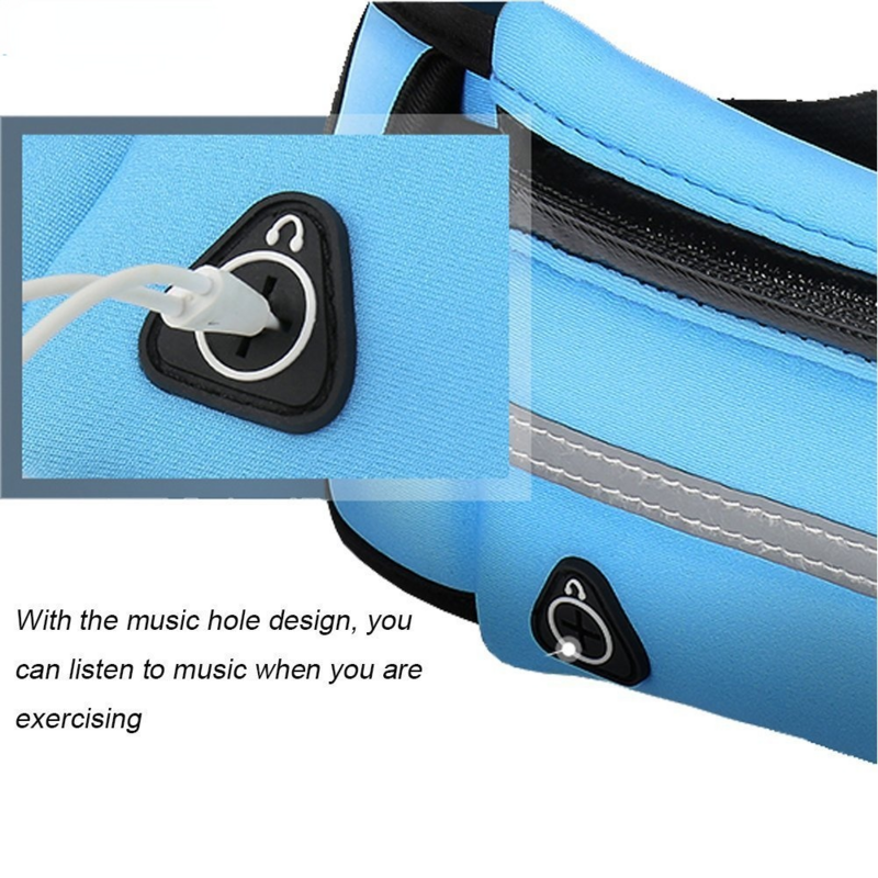 HOMEMAGIC Waterproof Running Waist Canvas Sports Jogging Portable Outdoor Phone Holder Belt Bag Women Men Fitness Accessories