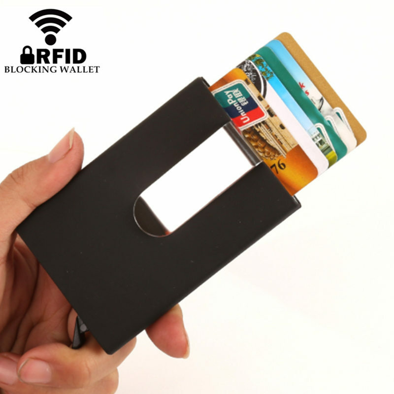 ZOVYVOL 2021 uomo donna porta biglietti da visita set di carte automatiche porta carte d'identità in alluminio porta carte di credito porta carte di credito