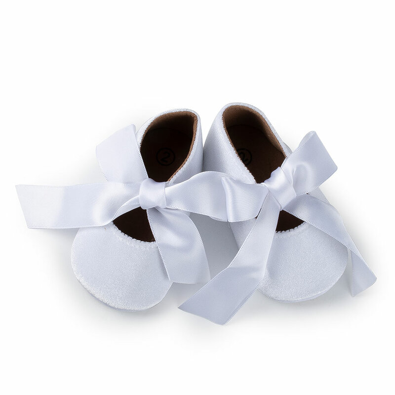 Sapatos de princesa para bebês, calçados infantis antiderrapantes de algodão para primeiros passos de 0 a 18m