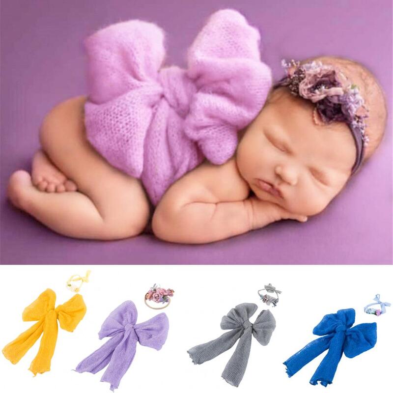 Envoltura de fotos de bebé, accesorio bonito y acogedor, duradero, delicado nudo, para sesión de fotos de bebé para el hogar