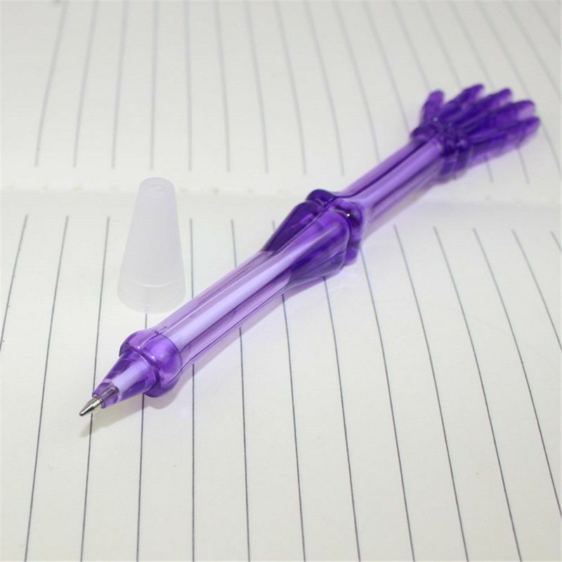 3 pçs/lote criativo dedo ossos esferográfica caneta kawaii bola canetas para crianças presentes bonito papelaria escritório escola abastecimento novidade