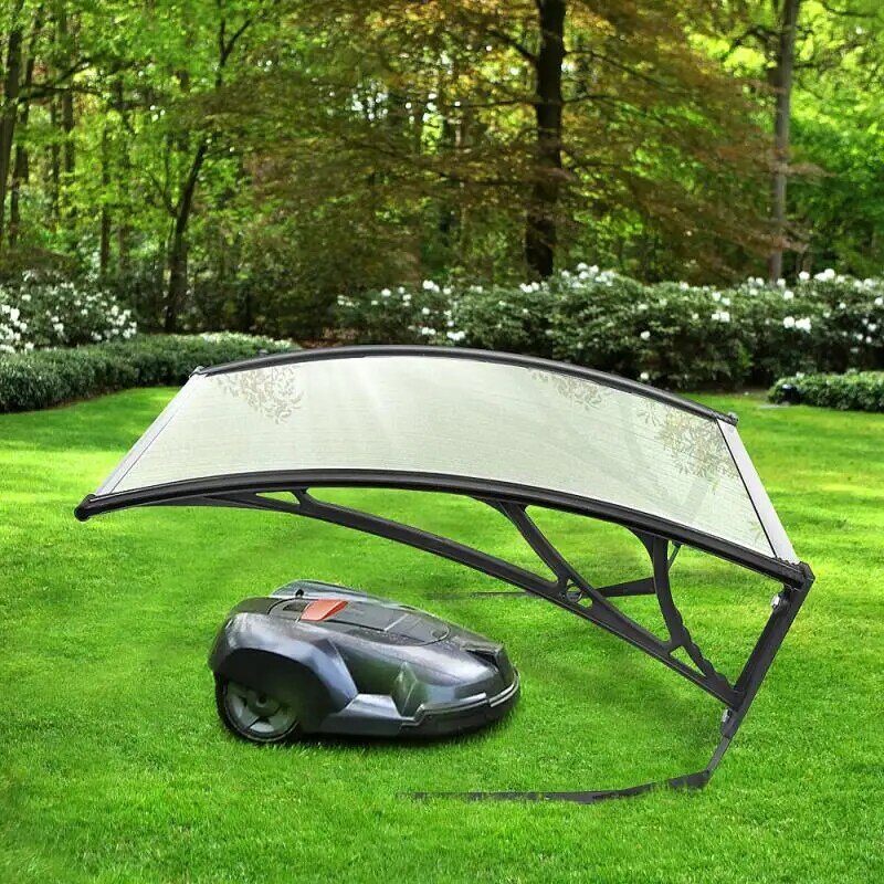 สวนSun Shelterกันสาดโรงรถหลังคาหุ่นยนต์เครื่องตัดหญ้าได้ง่ายAnti-UV Shades ABSเครื่องตัดหญ้ากันสาดภาษาฝรั...