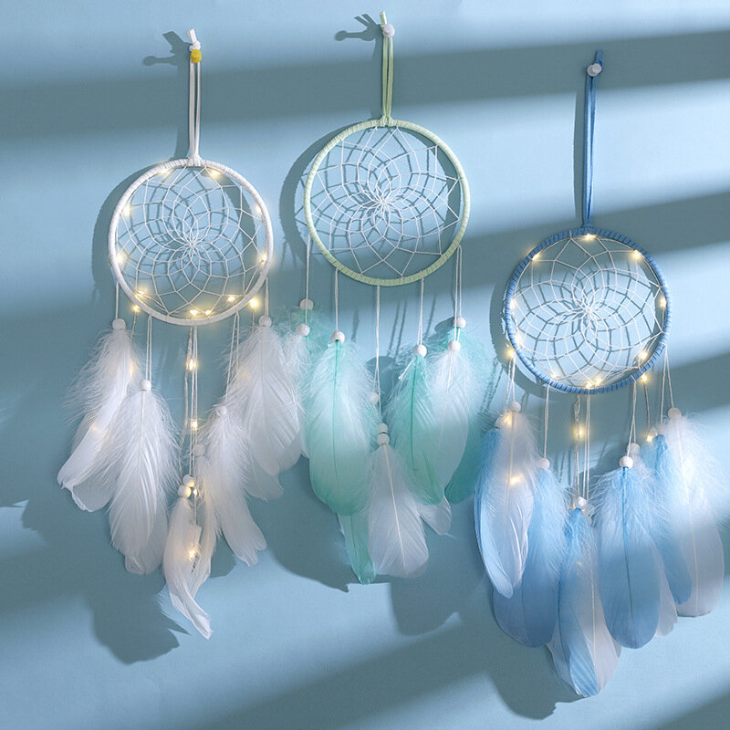 Home Decoratie Meisje Hart Kamer Hanger Eenvoudige Dream Catcher Klein Nachtlampje Handgemaakte Mooie Verjaardagscadeau Bruiloft Decoratie