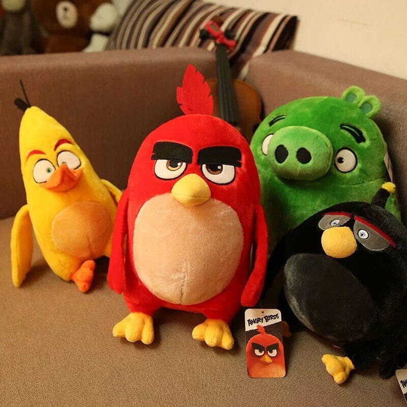 Hadiah untuk Anak-anak Ulang Tahun Anak-anak Presen Kawaii Burung Merah Mainan Mewah Chuck Merah Bom Bad Bowie Mewah Lucu Lembut Mainan Liburan