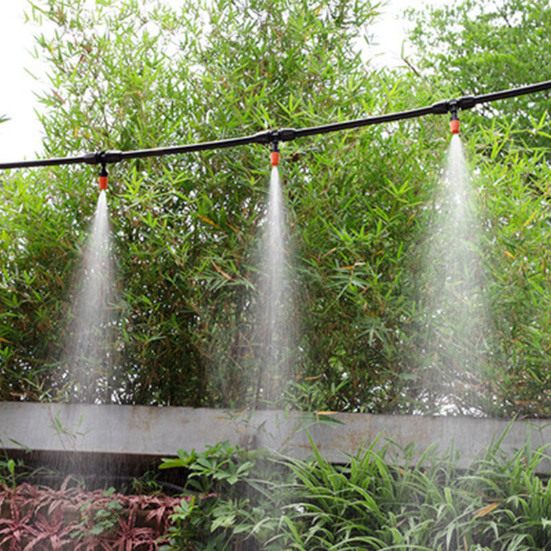 5M-50M mgła zimny automatyczny podlewanie ogrodu System nawadniania kropelkowego DIY roślina zestaw do podlewania nawadniania kropelkowego dysza rozpylająca do nawadniania zestaw