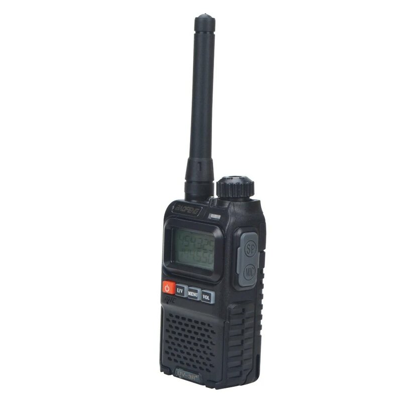 Baofeng-radio bidireccional UV 3R Plus Pro de doble banda, Mini Radio de bolsillo, 99 canales, vhf y uhf VOX, FM, UV-3R + Plus