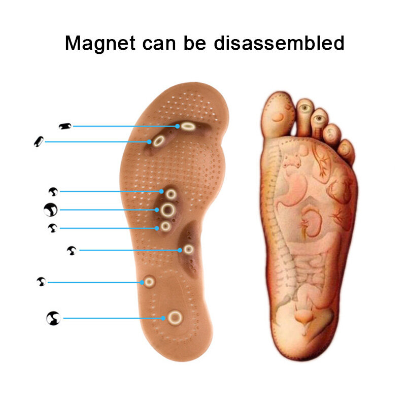Slim Acupressure Slimming Insoles Pad Foot Massager Magnetic Massage Insole Foot Cushion NYZ Shop