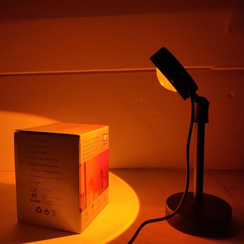 Factory Direct Supply Amazon Portable Tripod Net Red Sunset Light Art Sunset Light LED Ambient Light  floor standing lamps