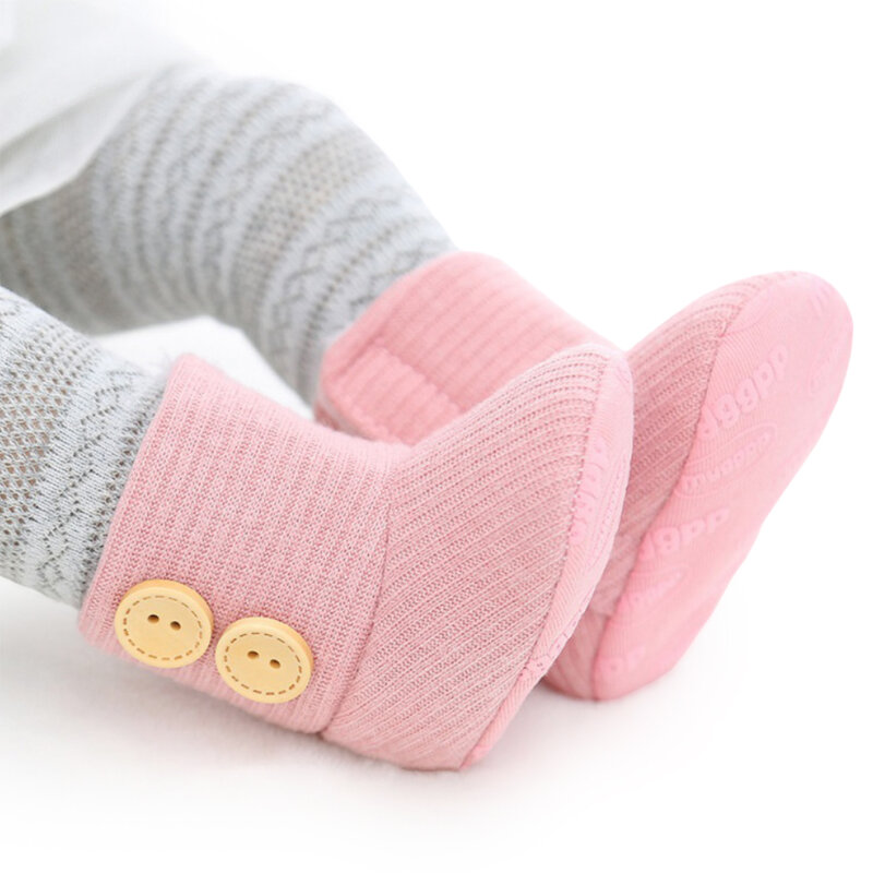 Fashion Winter Warm Boots Newborn Baby Boys Girls Kids Infant Toddler Moccs Shoes for 0-18 Month