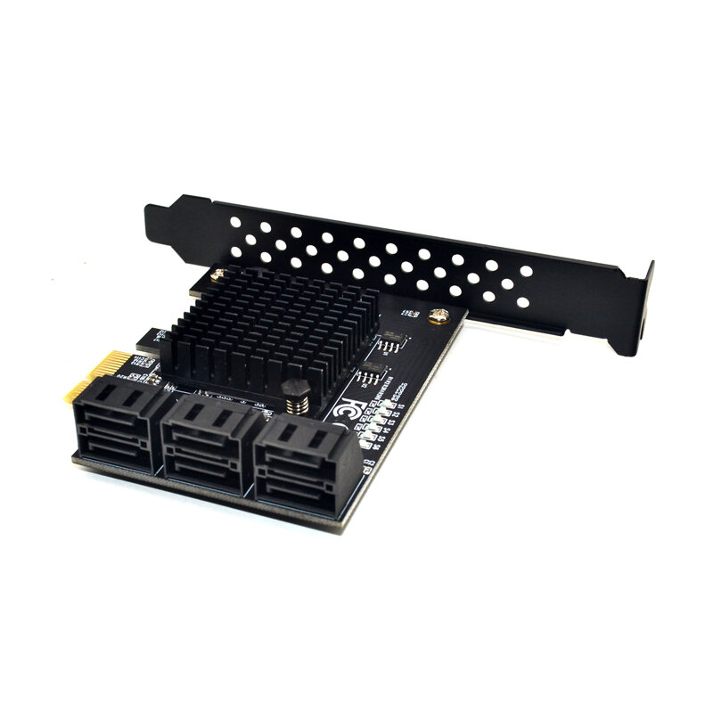 6/4 Port SATA III PCIe Card, PCIe SATA III Controller Card To 6GB/s Internal Adapter Converter PCI SATA 3.0 Expansion Card Riser