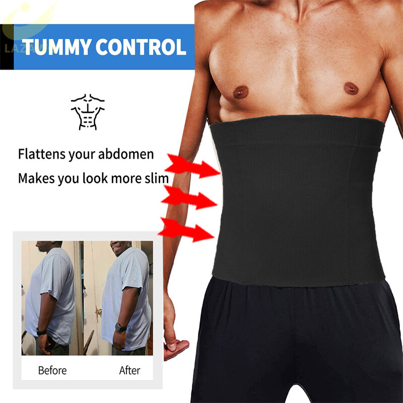 LAZAWG Mens Waist Trainer Belt  Body Shaper Sweat Corset Trimmer Slimming Strap Fitness Body Shapewear Corsets for Weight Loss