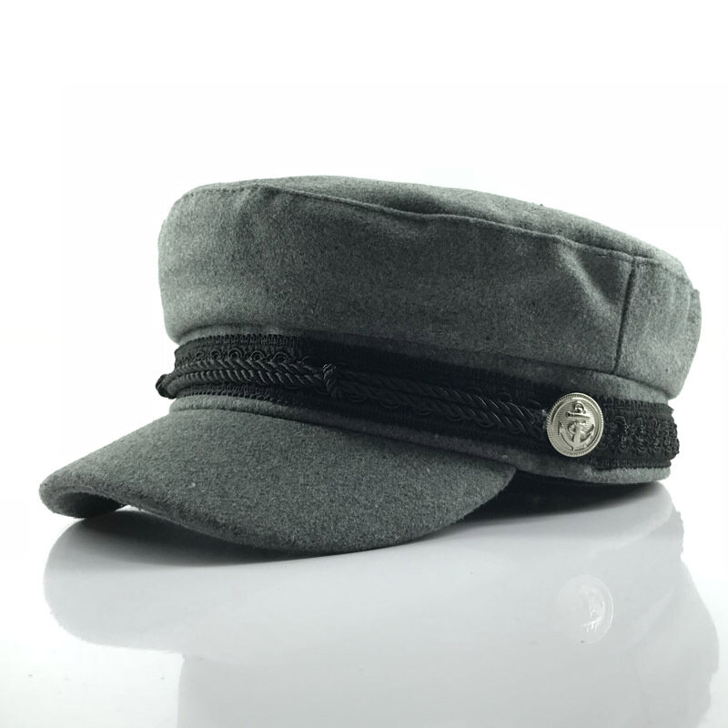 قبعة عسكرية من الصوف ، قبعة رسام بيريه ريترو ، لسان البط ، قبعة بيسبول ، أزياء نسائية ، النسخة الكورية من الربيع والخريف