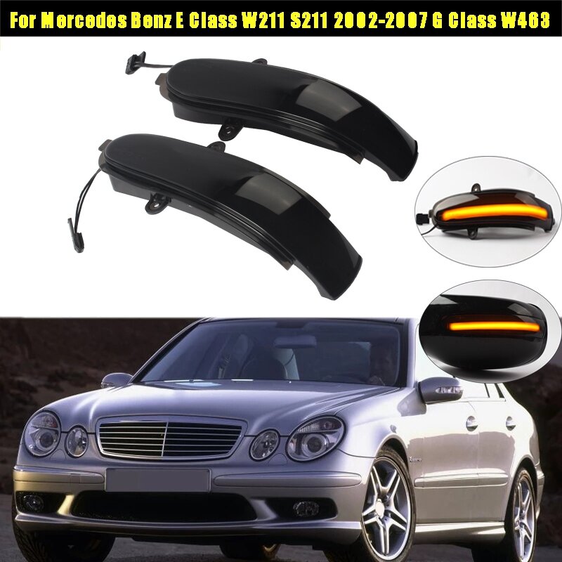 Car LED Dynamic Turn Signal Light Side Rearview Mirror Light for Mercedes Benz E Class W211 S211 2002-2007 G Class W463