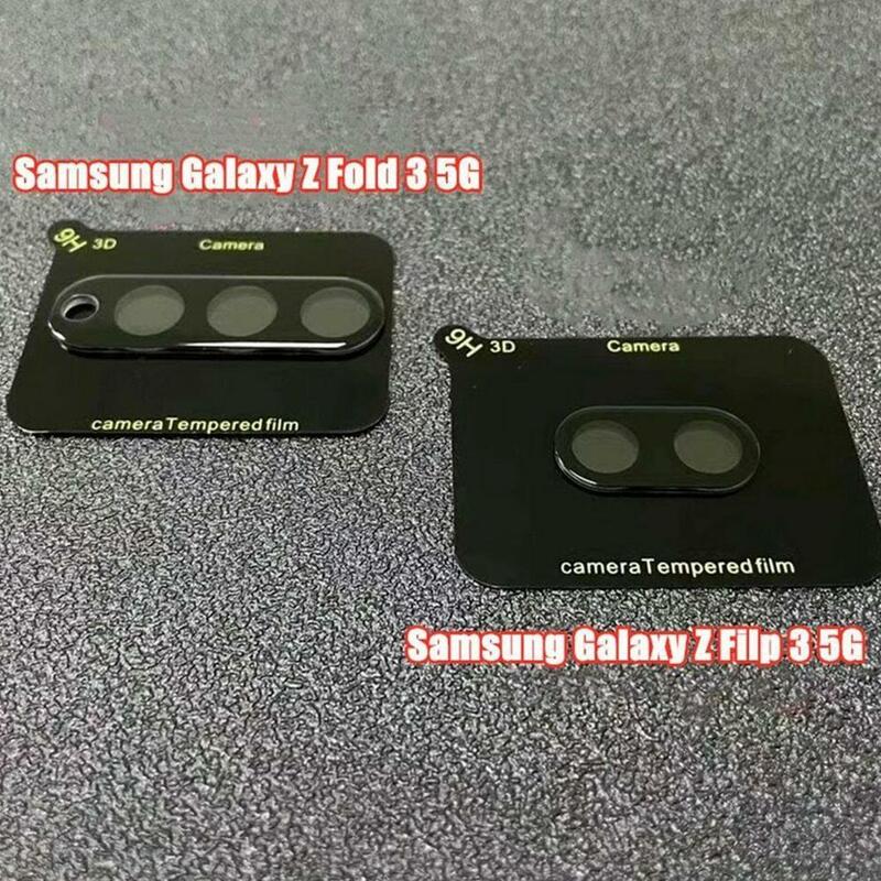 Obudowa obiektywu aparatu 3D szkło do Samsung Galaxy Z Flip 3 5g osłona ekranu aparatu do Galaxy Z Fold 3 Z Flip3 osłona obiektywu aparatu