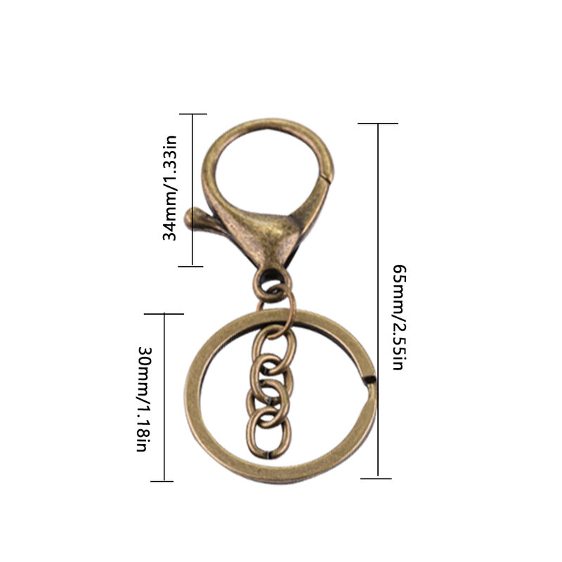 5 sztuk/zestaw posrebrzany przycisk klucza DIY Handmade zatrzaski haczyki na akcesoria do wyrobu biżuterii klamra