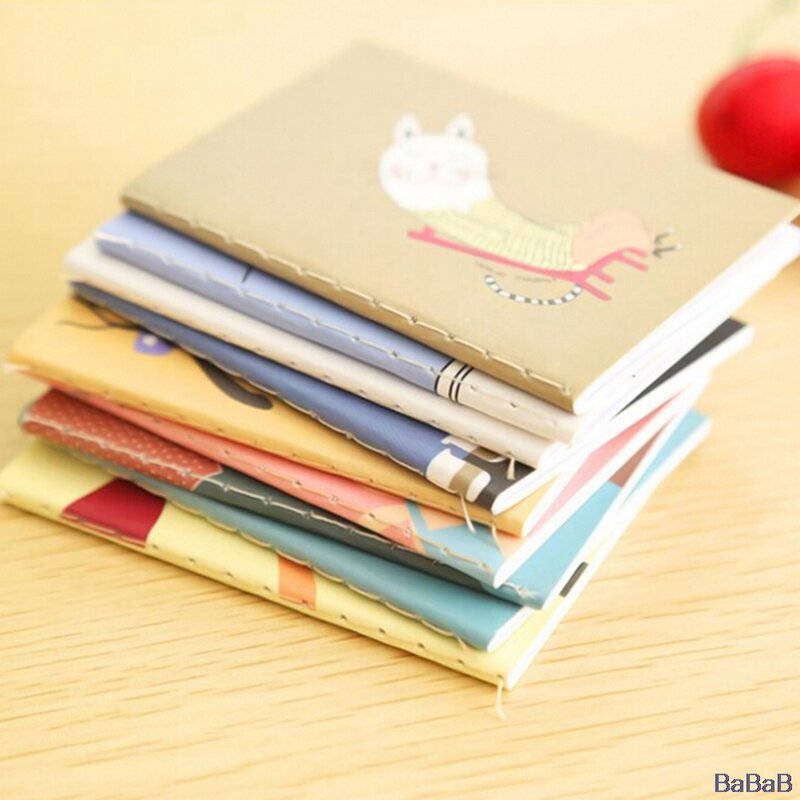 1Pcs Retro Notepad Book Korean Lovely Cartoon Image Vintage For Kids Stationery Kawaii Journal Diary Notebook