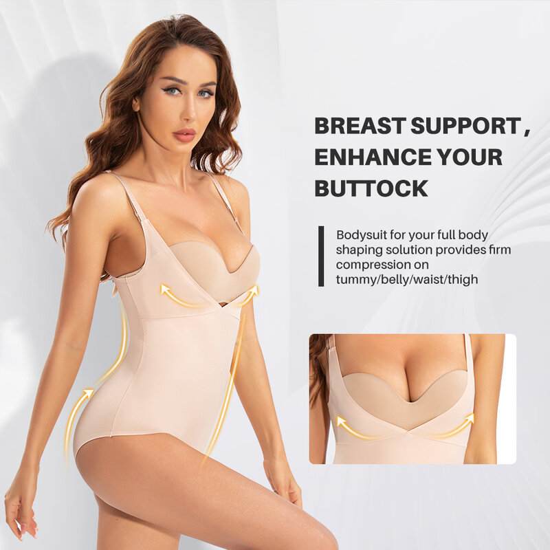 Colorient 31065 Body personalizado VIP Clients Only V Shape Breast Support Body Sexy Correas ajustables para los hombros Corsé