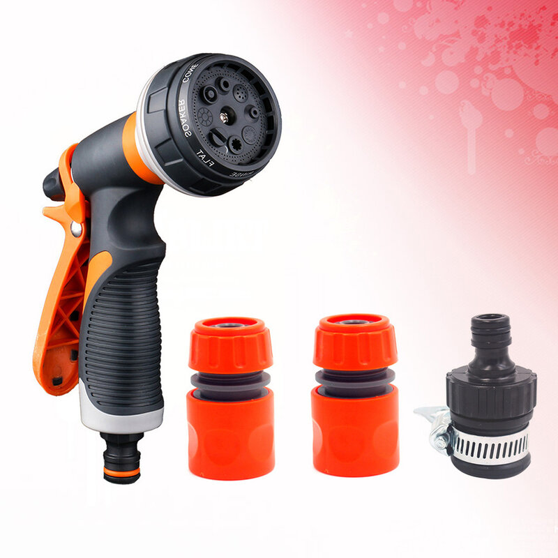 1 Set of Hose Nozzle Supplies Garden Sprinkling Head Hose Connecting Nozzle Kit Watering Pipe Connector Set (Whorl)