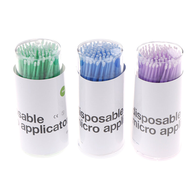100PCS/Lot Disposable Eyelash Brushes Individual Eyelashes Removing Tools Applicators Swab Microbrushes Eyelash Extension Tools