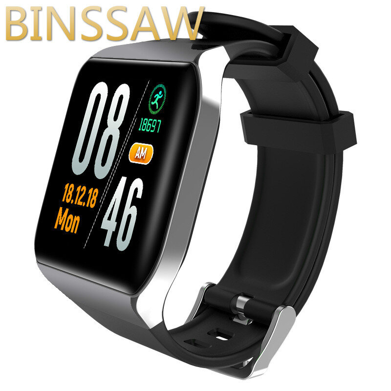 BINSSAW 2019 KSS901 심박수 모니터가있는 스마트 팔찌 밴드 ECG 혈압 IP68 피트니스 트래커 Wrisatband Smart Watch