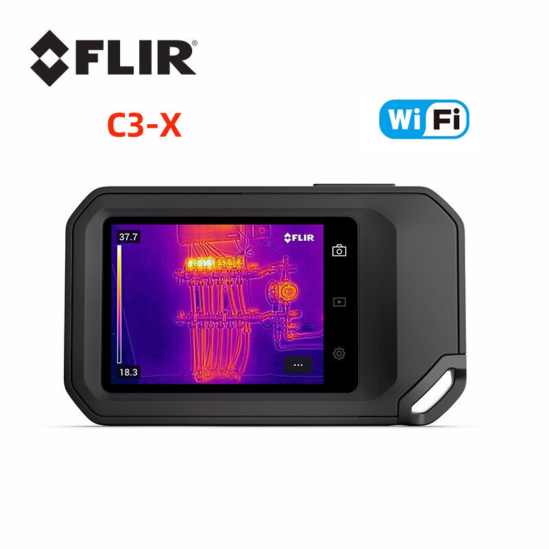 FLIR-cámara térmica infrarroja, dispositivo de detección electrónica, con pantalla táctil, Wifi, circuito PCB, tubo de calefacción de suelo, C3-X