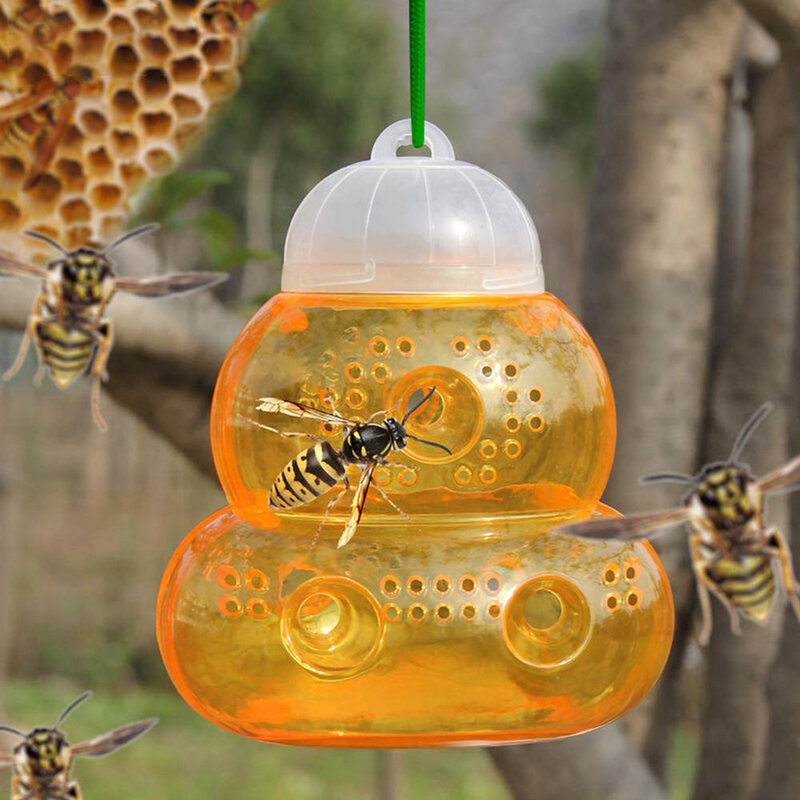Bee Catcher Beehive Wasp Trap Hornets Yellow Jackets Wasp Repellent Hornet Trap Wasp Hornet Hanging Traps Killer for Home Garden