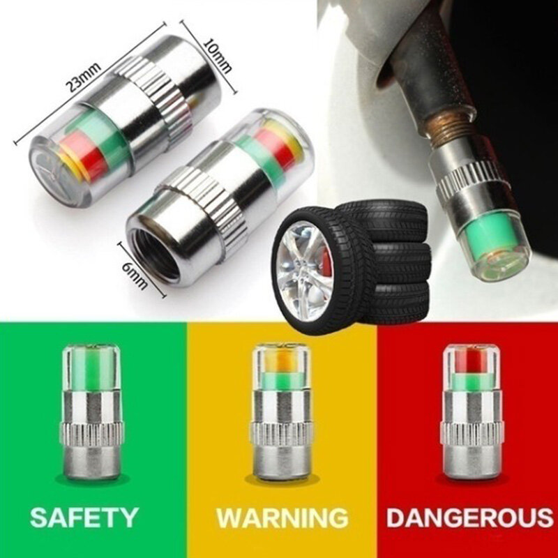 Tapa de presión de neumático inalámbrica para automóvil, monitor de presión de neumático externo, detección de presión de vacío, boquilla