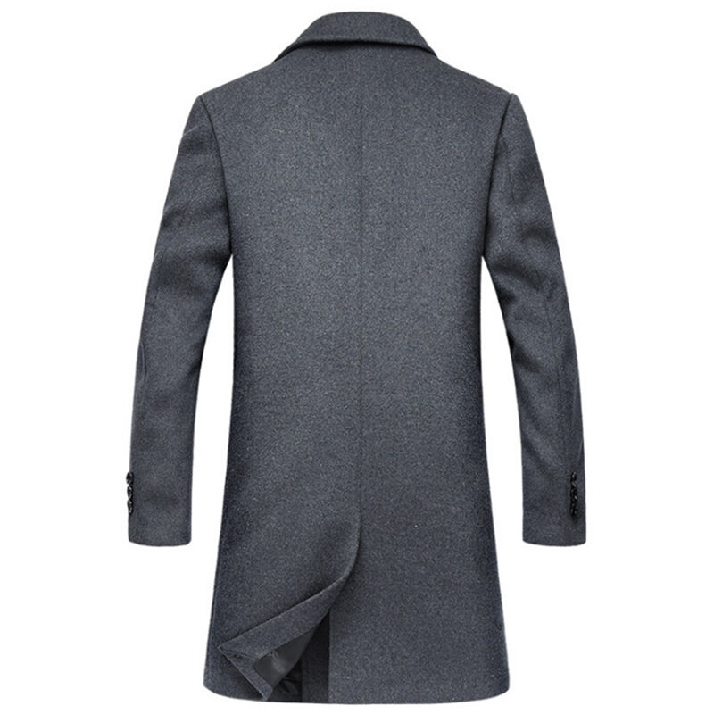 Abrigo de lana con doble botonadura para hombre abrigo chaqueta de lana gruesa informal de ter HON 
