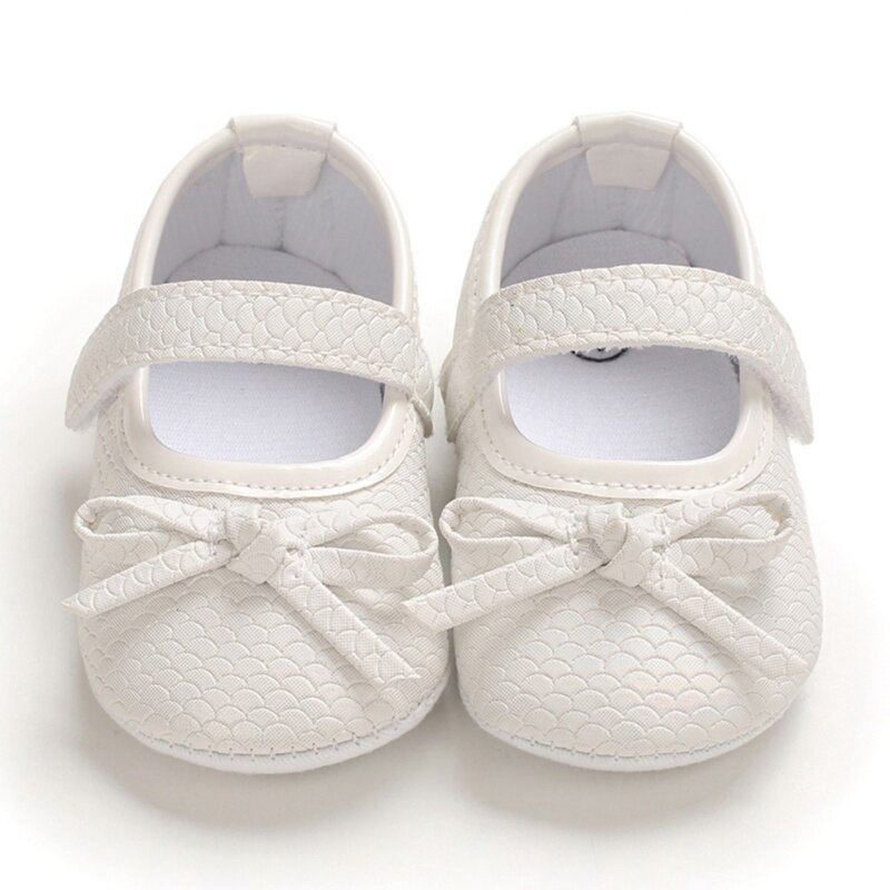 Zapatos de princesa bonitos informales para bebés recién nacidos, primeros pasos, zapatos de fondo suave antideslizantes, zapatos delanteros para bebés de 0 a 18M