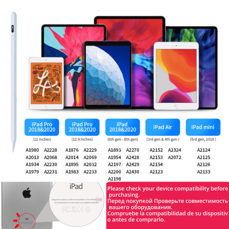 Hoạt Động Bút Cảm Ứng Cho iPad Pro 11 12.9 2020 2018 2019 Không Phụ Kiện Lòng Bàn Tay Từ Chối Vẽ Cho Apple Bút Chì 2 1 Màn Hình Cảm Ứng