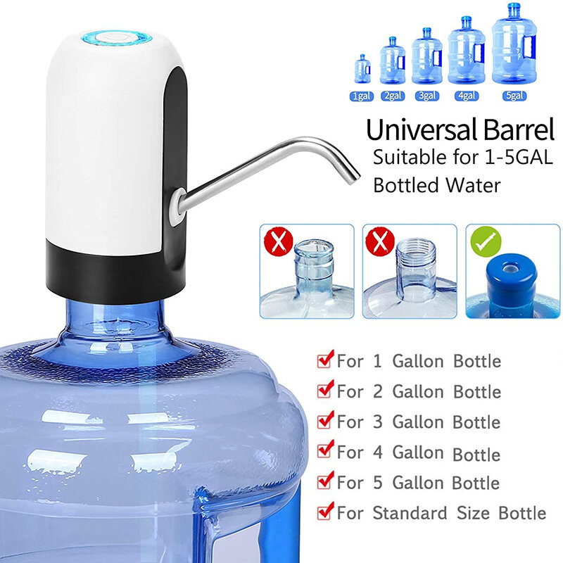 Электрическая помпа для воды в бутылках с Usb зарядкой, беспроводной умный портативный диспенсер для воды, автоматическая помпа