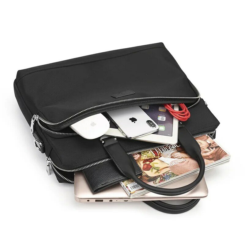 New Fashion Briefcase Oxford Water Proof Men's Handbag Causal Shoulder Cross body Bag Male Laptop Message Bag Travel Bag