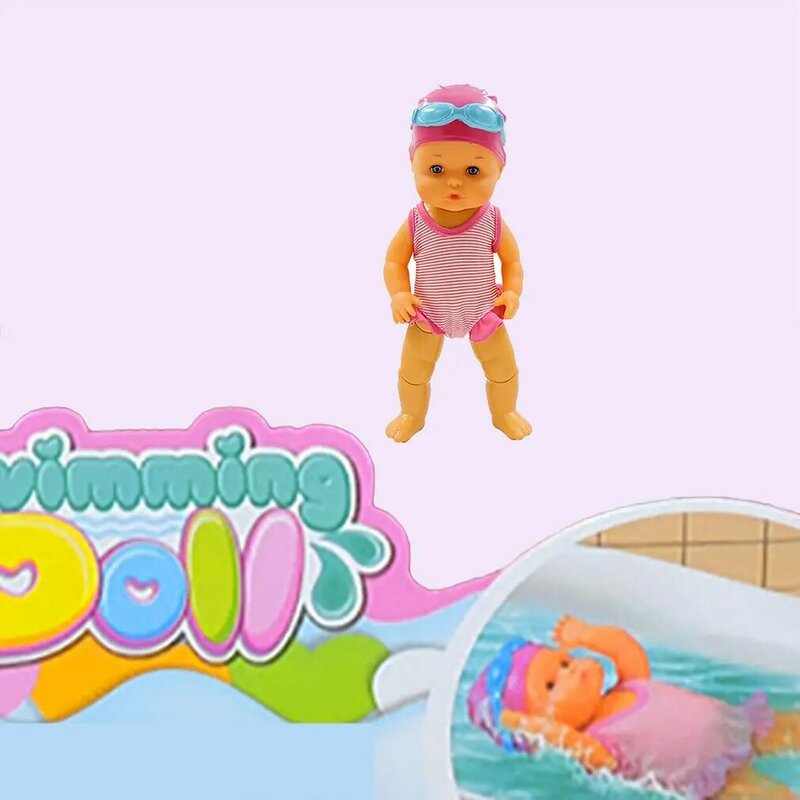 Elektryczne pływające pływanie lalki zabawki dla dzieci zabawki do pływania pływanie lalki ciekawe lalki zabawki do kąpieli