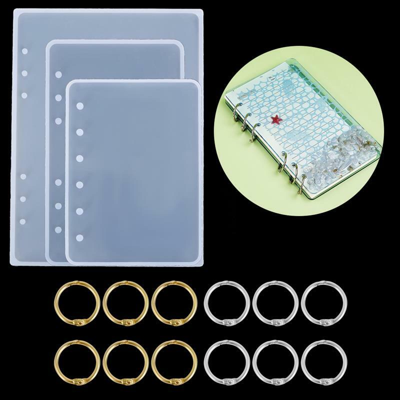 A5 a6 a7 caderno capa de silicone molde cristal resina epóxi moldes para diy resina uv molde artesanal cristal livro acessórios fornecimento