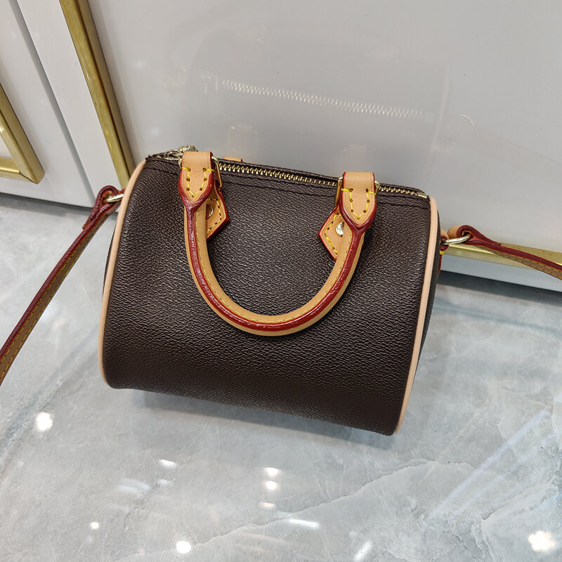 Marchio di lusso originale per donna mini borsa per cuscino fiore borsa nano speed borsa in vera pelle di marca borsa messenger di alta qualità