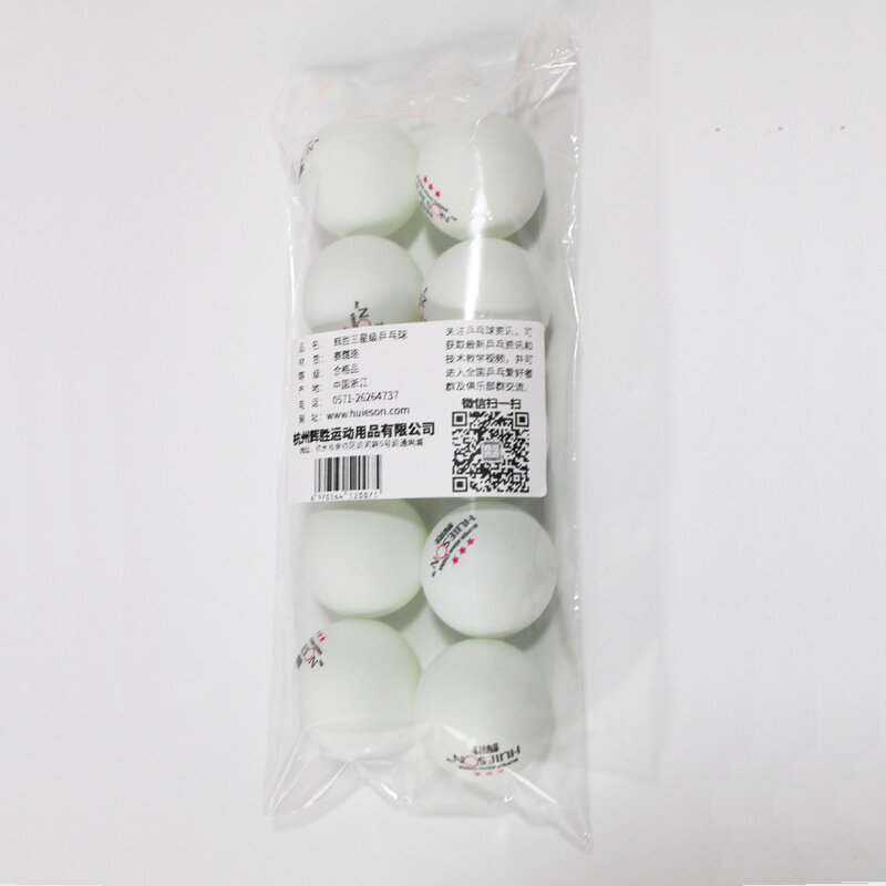 Huisheng – lot de 10 sacs de tennis de table trois étoiles, en cellulose, 40mm, spécialement conçus pour l'entraînement et la compétition