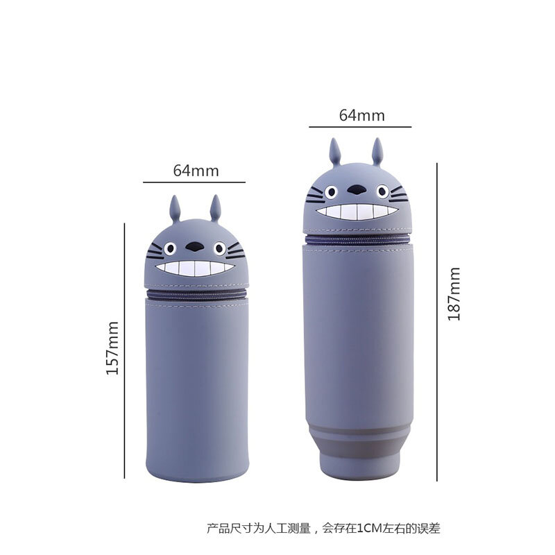 Creativo Totoro scatola portamatite regolabile simpatico astuccio impermeabile per cancelleria borsa portapenne forniture per ufficio scolastico regalo per bambini