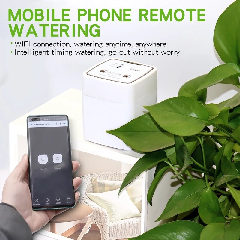Newest WIFI Mobile Phone Control Drip Irrigation System Intelligent Automatic Watering Device Garden Water Pump Timer System