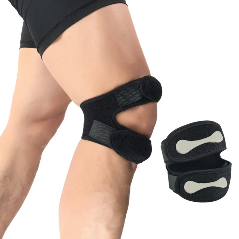 1pc almofada de joelho neoprene náilon ajustável respirável anti-colisão ao ar livre da aptidão joelheira