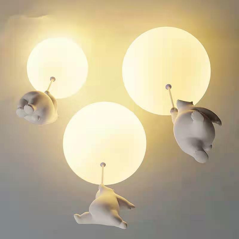 현대 만화 곰 LED 천장 조명, 따뜻한 천장 램프, 아이 방, 침실 램프, 거실, 홈 장식 조명기구