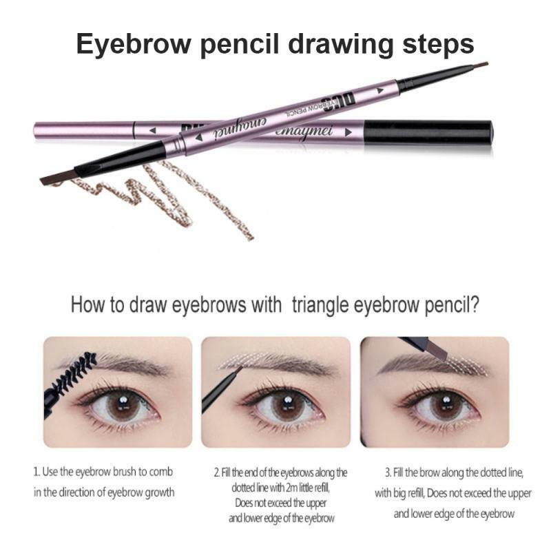 Double-headed Eyebrow Pencil 2 In 1 Women Makeup Sketch Liquid Eyebrow Pen Waterproof Eyebrow Tattoo Dye Tint Pen Cosmetic TSLM1