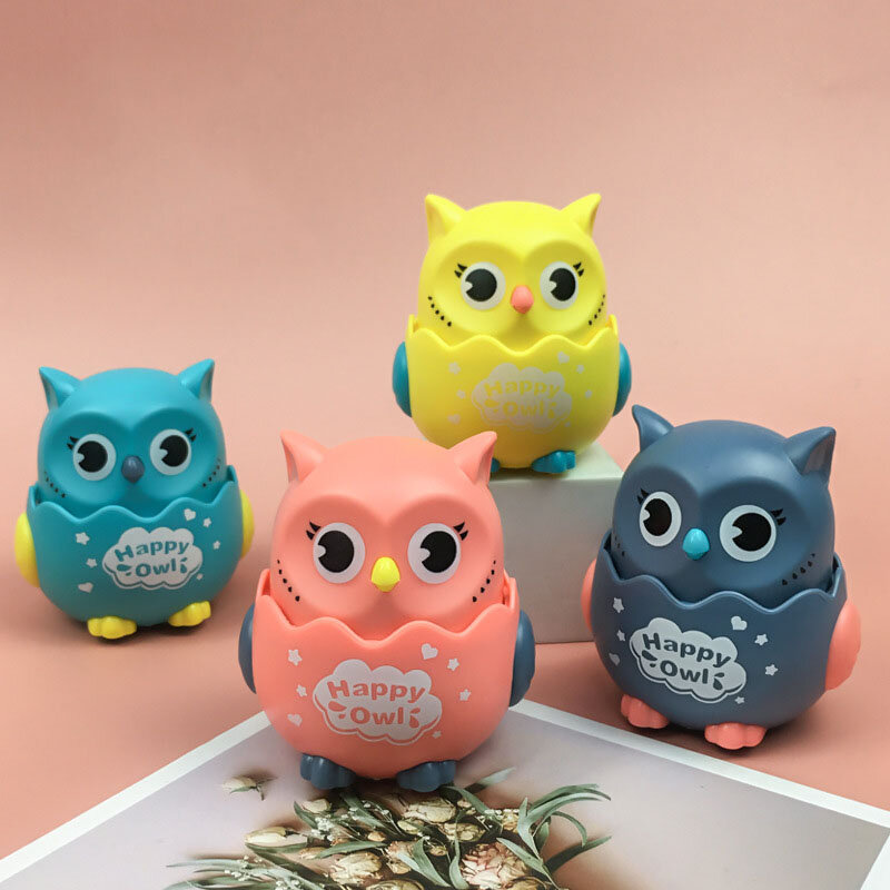 Mainan Kerincingan Bayi Lucu Kartun Burung Hantu Siput Tekan Kembali Gaya Inersia Mainan Geser Diputar Bayi Ponsel Mainan Pendidikan Hadiah Anak-anak